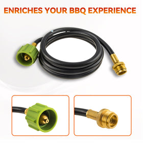 Easy tool-free setup with MixRBBQ adapter hose for quick grilling