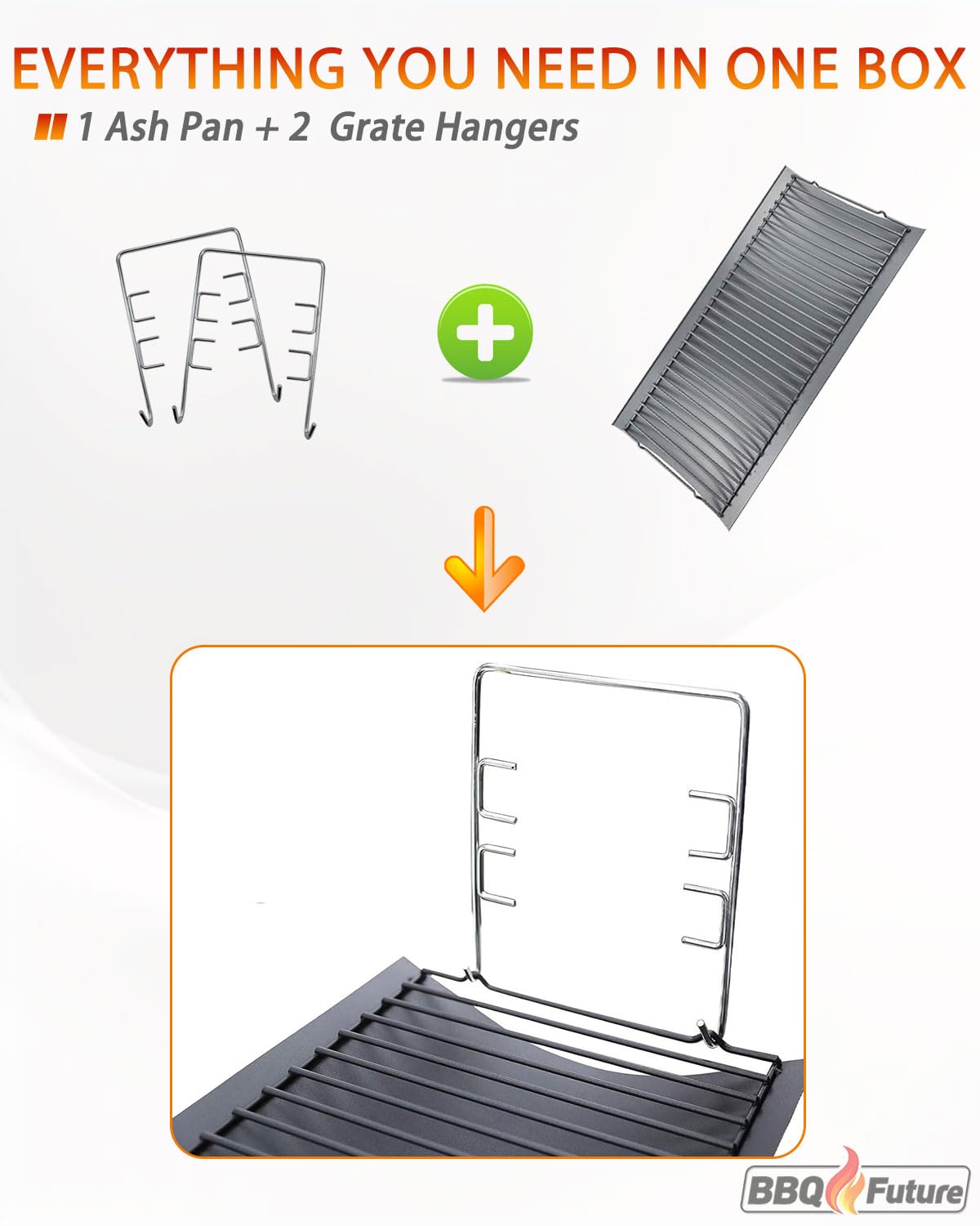  Ash pan with dimensions 27x13-25 inches for the Char-Griller fit