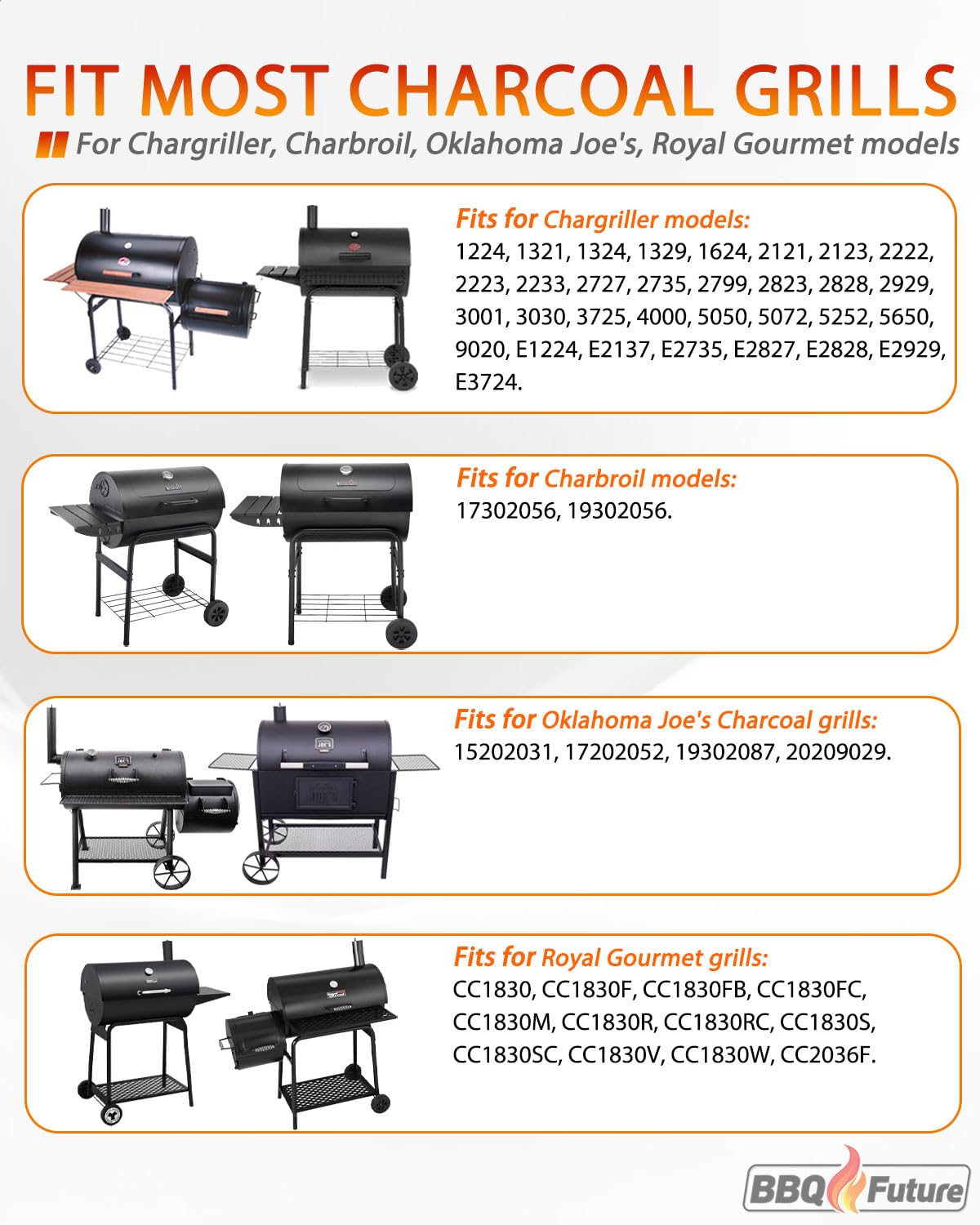 MixRBBQ grate hangers included for easy ash removal after grilling