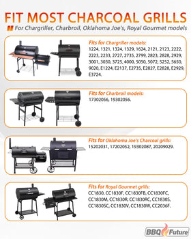 MixRBBQ grate hangers included for easy ash removal after grilling