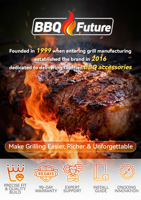 Promotional image inviting BBQ Future store upgrades for grills