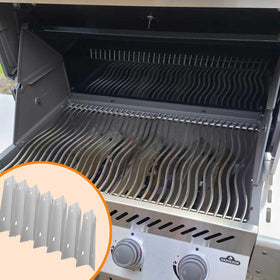 Rust-resistant stainless steel construction from MixRBBQ withstands outdoor grilling.
