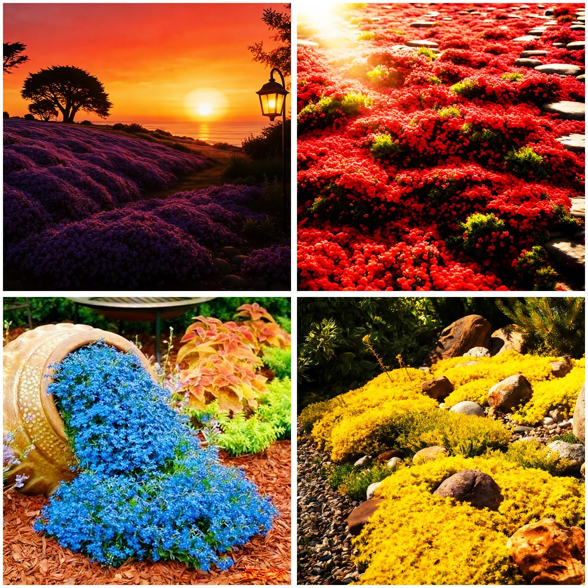 Mixrug creeping thyme seeds packet for expansive ground cover
