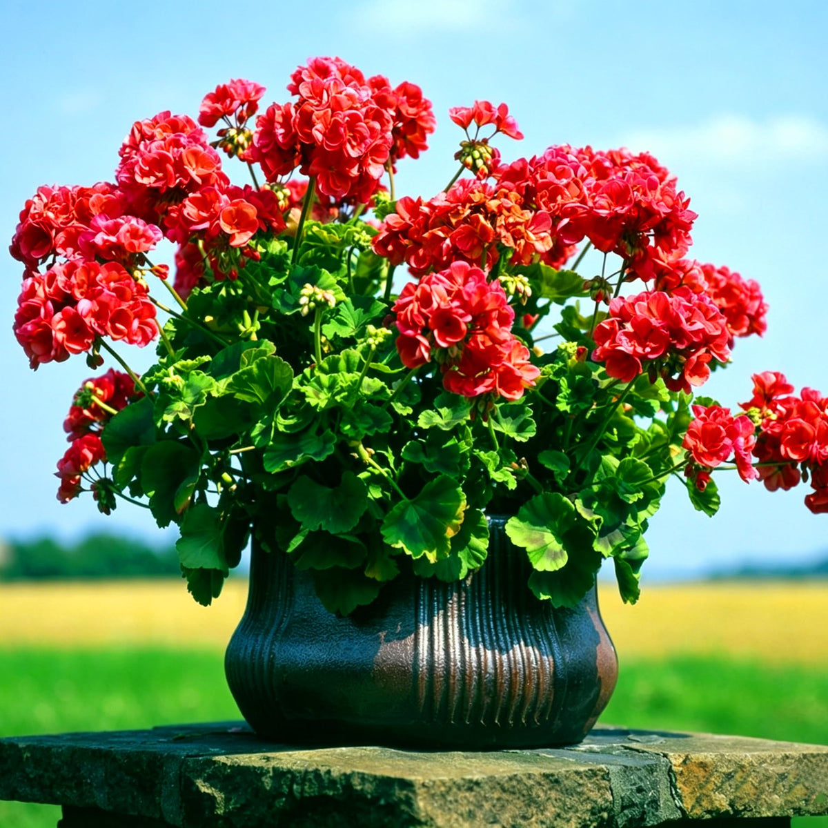 Mixrug geranium seeds are easy to sow for quick garden color.