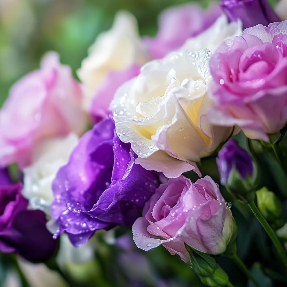 Mixrug lisianthus double-flower bloom for bouquets