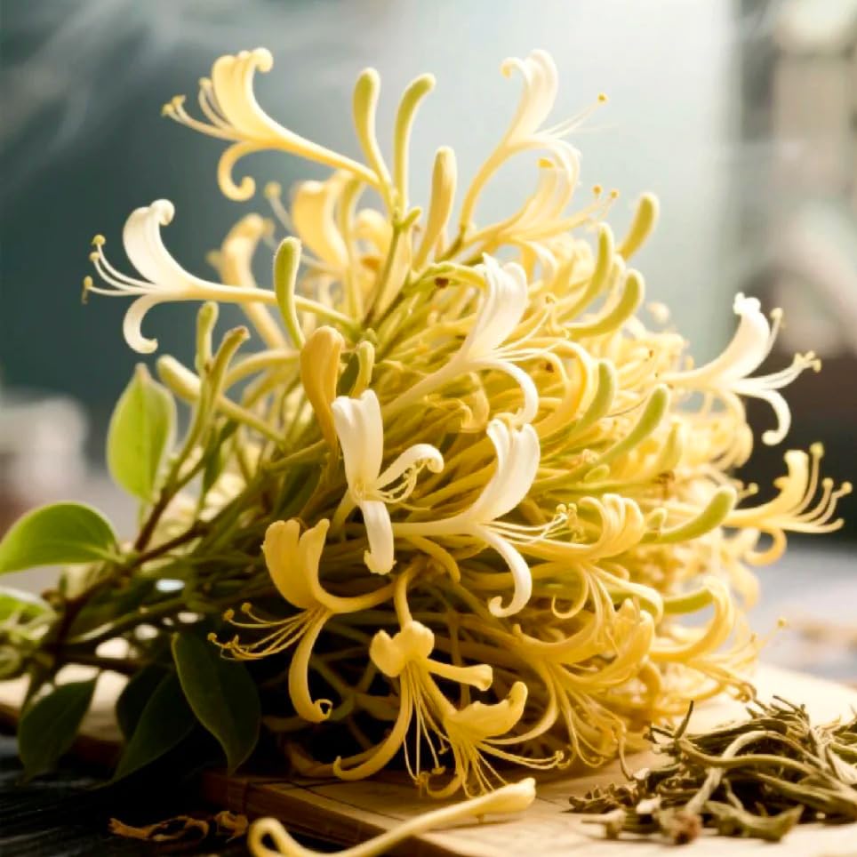 Mixrug honeysuckle blooms used in dried arrangements for lasting scent