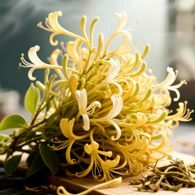 Mixrug honeysuckle blooms used in dried arrangements for lasting scent