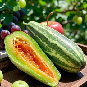 Mixrug Orangic Horned Melon vine climbing balcony trellis