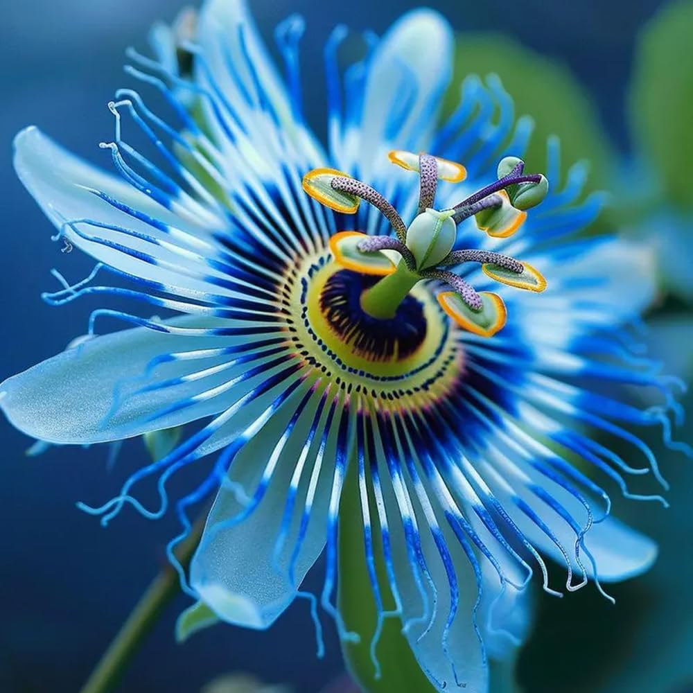 Mixrug passionflower multi-color bloom highlights vibrant colors for decorative garden accents.