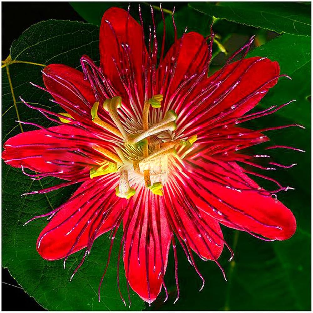 Mixrug patio garden setup with passionflower in a pot for decorative privacy.