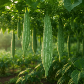 Mixrug long snake gourd seeds seed pack shot for a vibrant tropical garden start.