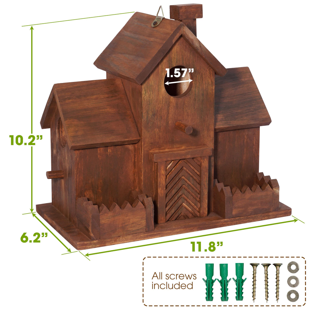 MIXUMON Bird house front feeders inviting seed-loving birds