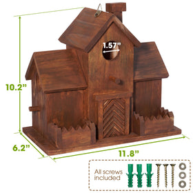 MIXUMON Bird house front feeders inviting seed-loving birds
