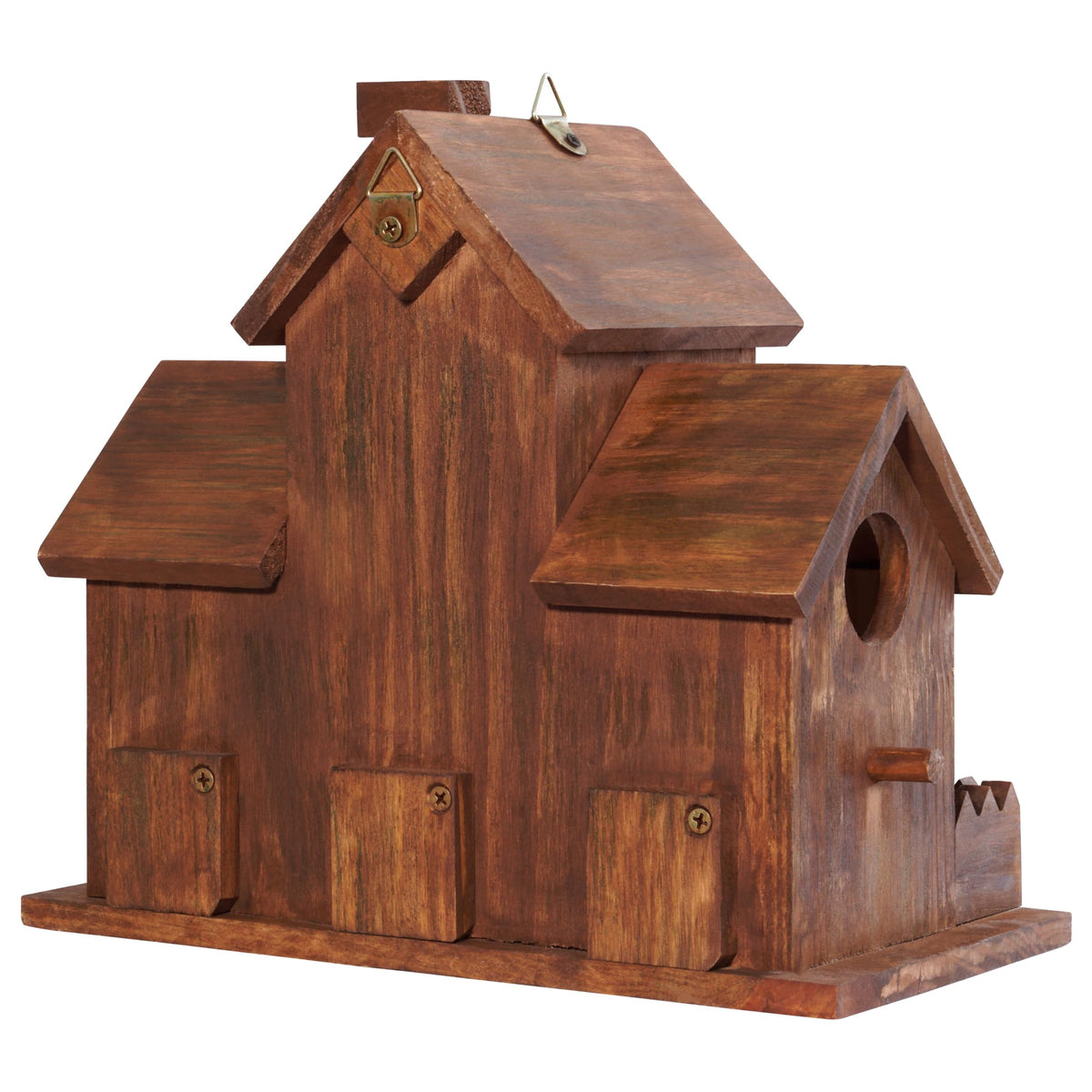 MIXUMON Natural pine wood bird house ready for outdoors