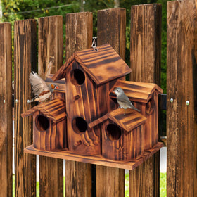 Mixumon weather-resistant backyard bird house built for outdoors