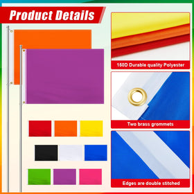 Mixweer orange solid color flag provides high visibility garden flag options