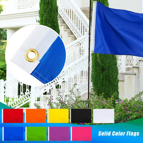 Mixweer purple solid color flag enhances patios with colorful DIY decor