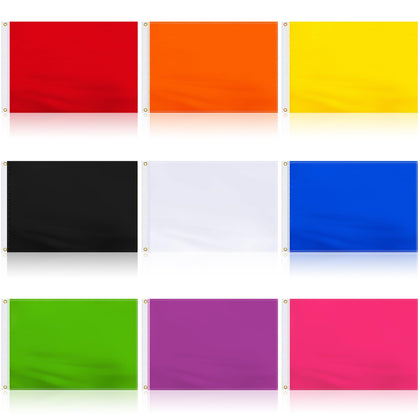 Mixweer white solid color flag for outdoor lawn decor and easy hanging