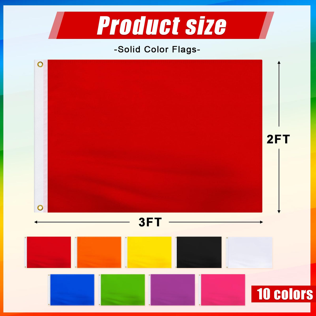 Mixweer yellow solid color flag adds vibrant yard decoration and quick setup
