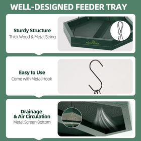 MIXXIDEA wooden seed tray with mesh promotes drainage while keeping seeds contained.
