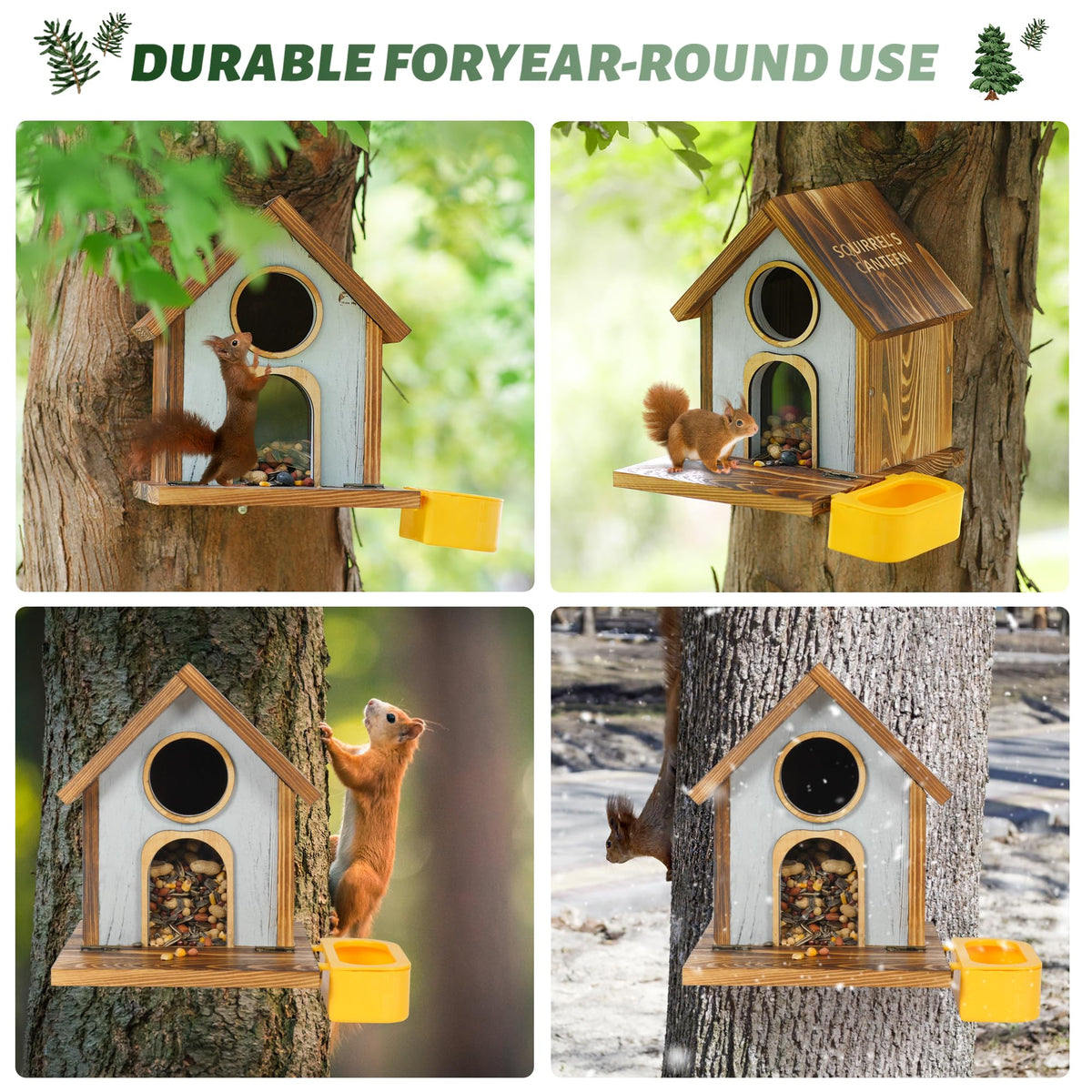 MIXXIDEA backyard feeder features blue-brown pattern, adding charm while protecting food.