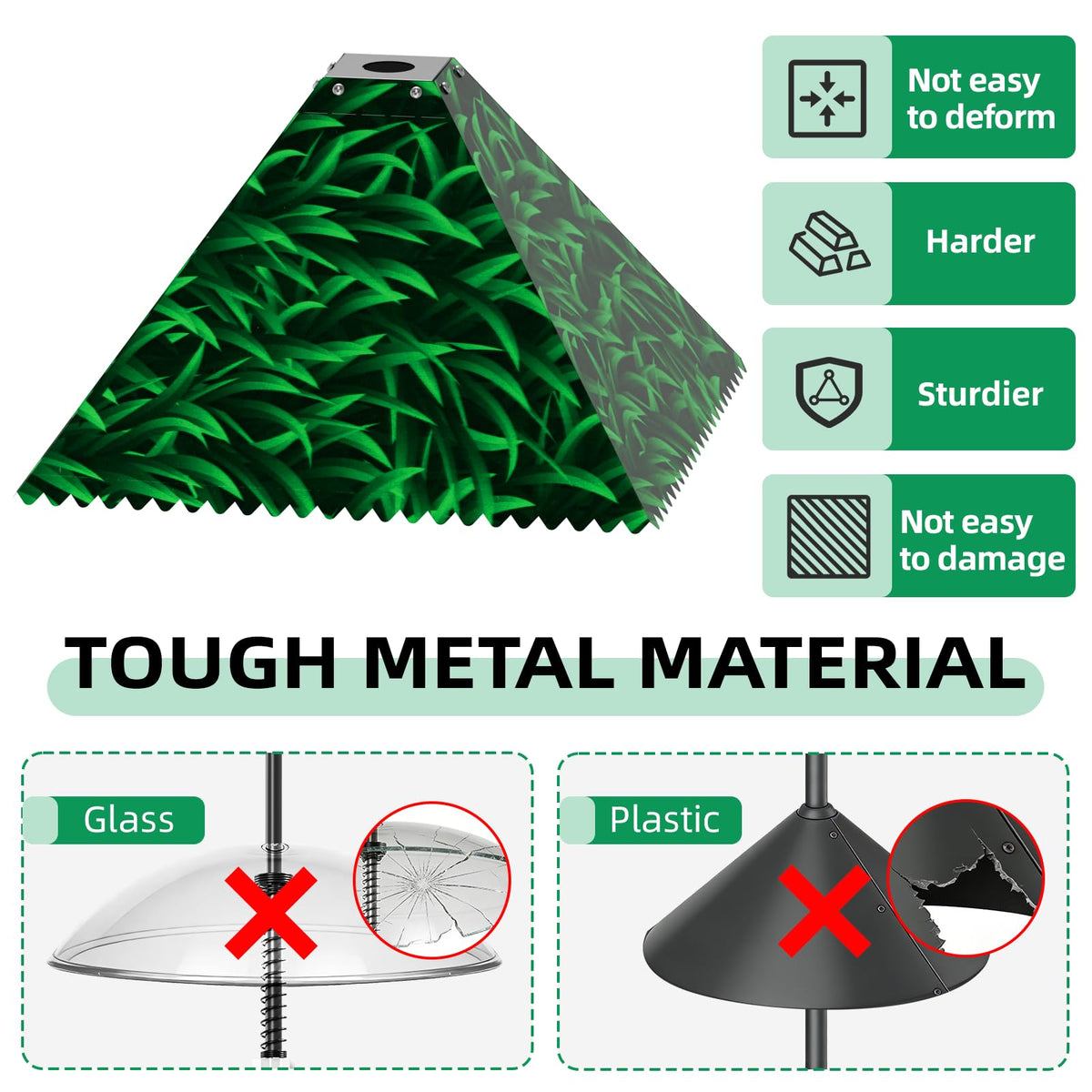 MIXXIDEA baffle hang option offers quick, flexible installation in green.