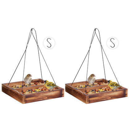 MIXXIDEA bird feeder hanging tray shows sturdy construction for reliable outdoor use.