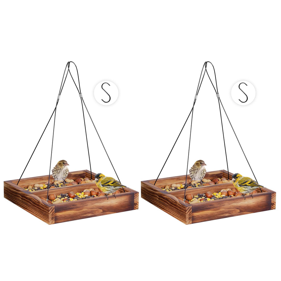 MIXXIDEA bird feeder hanging tray shows sturdy construction for reliable outdoor use.