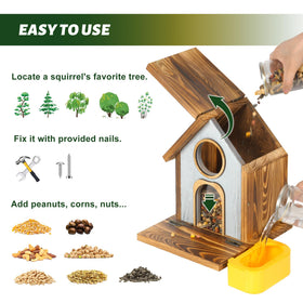 MIXXIDEA outdoor chipmunk feeder shows sturdy construction for long-lasting outdoor use.