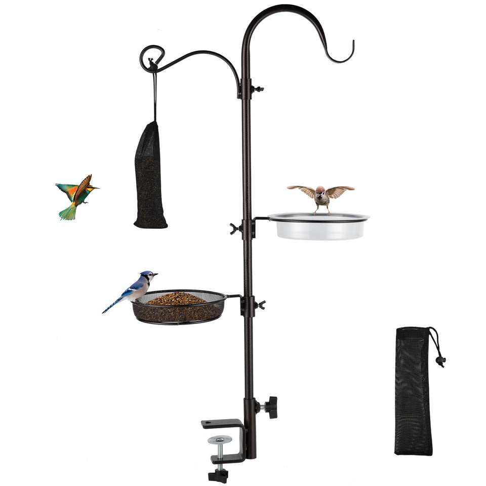 MIXXIDEA Deck Bird Feeding Station base stability keeps setup steady in windy outdoor spaces