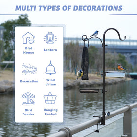 MIXXIDEA Deck Bird Feeding Station top hooks enable versatile hanging arrangements
