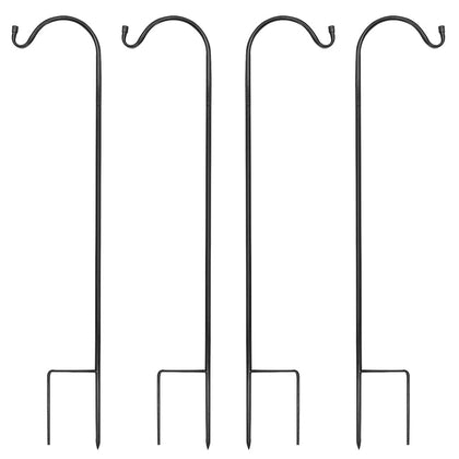 MIXXIDEA heavy-duty garden shepherds hook stands 37 inches tall for versatile displays.