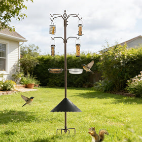 MIXXIDEA multi-feeder hooks enable diverse bird types to visit your garden