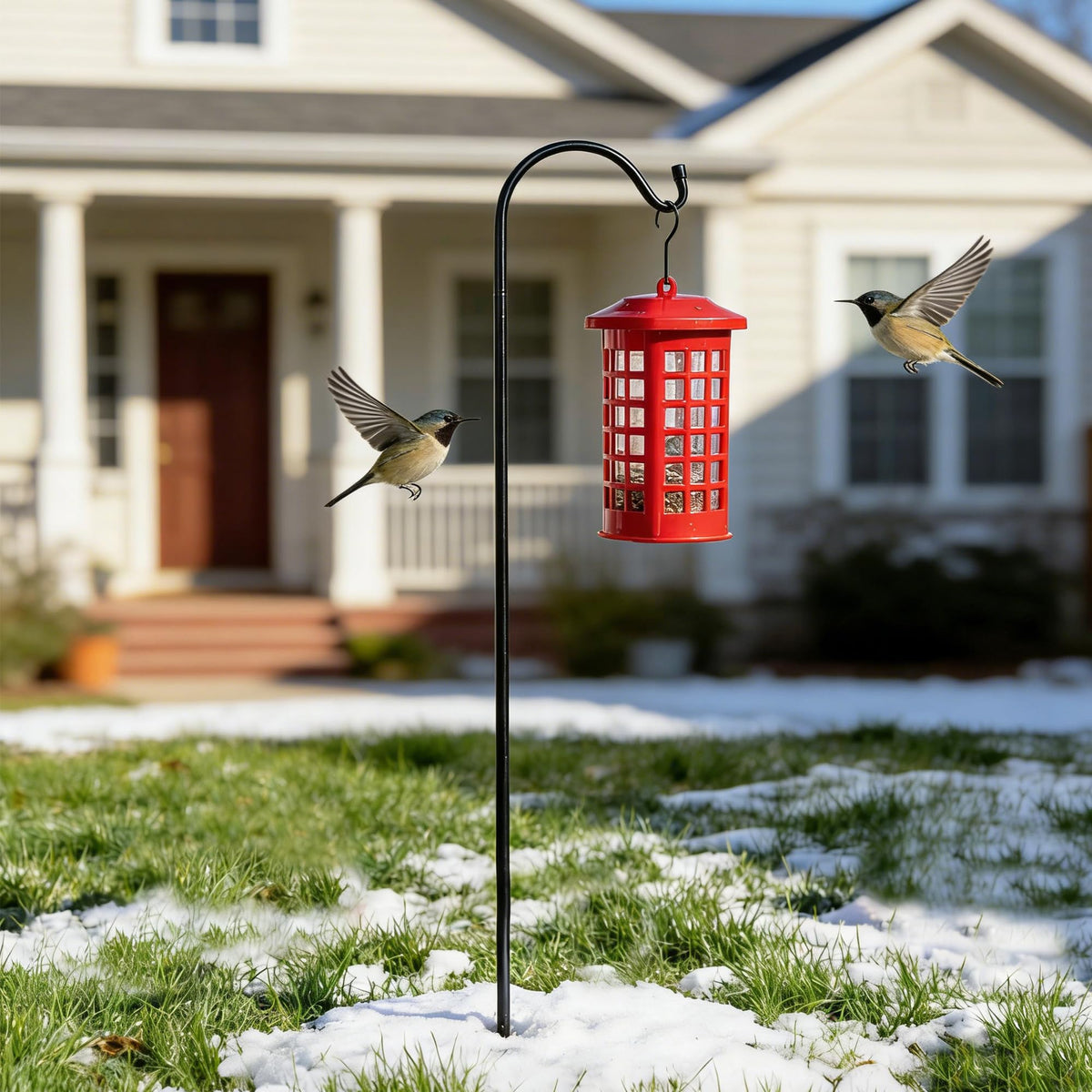 MIXXIDEA multi-use outdoor hook suitable for hanging baskets and decorations.