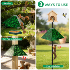 MIXXIDEA outdoor baffle provides durable, year-round feeder protection.