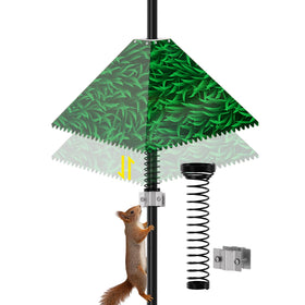 MIXXIDEA squirrel deterrent baffle keeps garden birds safe from rodents.