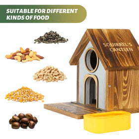 MIXXIDEA two-entry feeder invites squirrels with multiple food options.