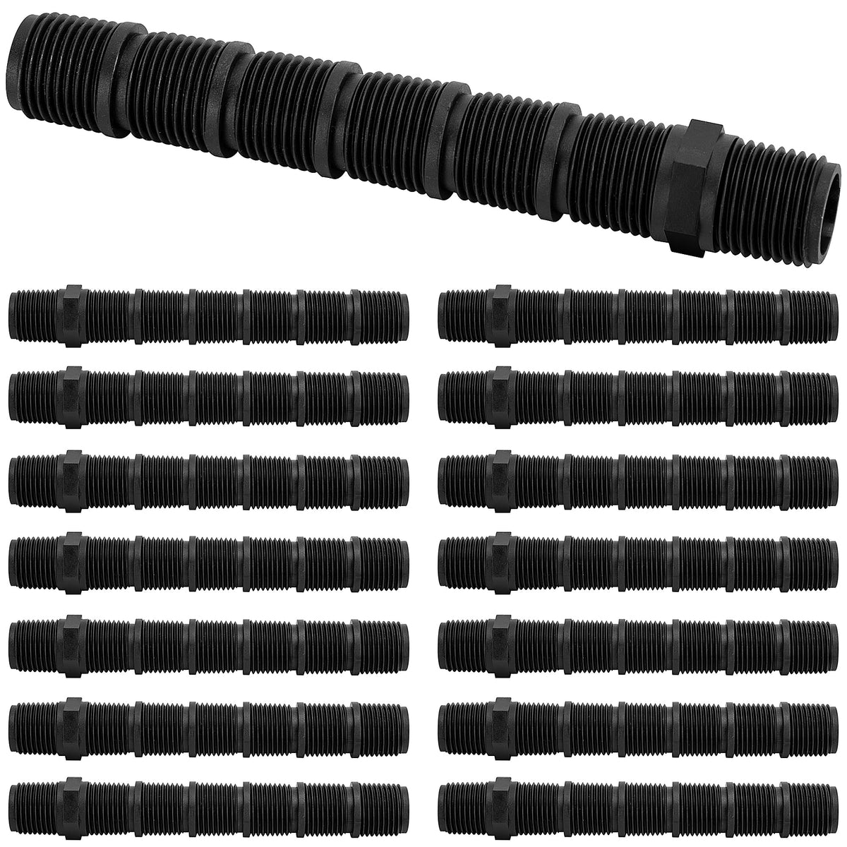 Mizelu 20-pcs sprinkler rise connectors for durable outdoor irrigation setups.