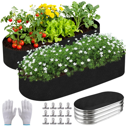 Mizelu raised bed liner bag 4x2x1ft protects soil contact and improves drainage.