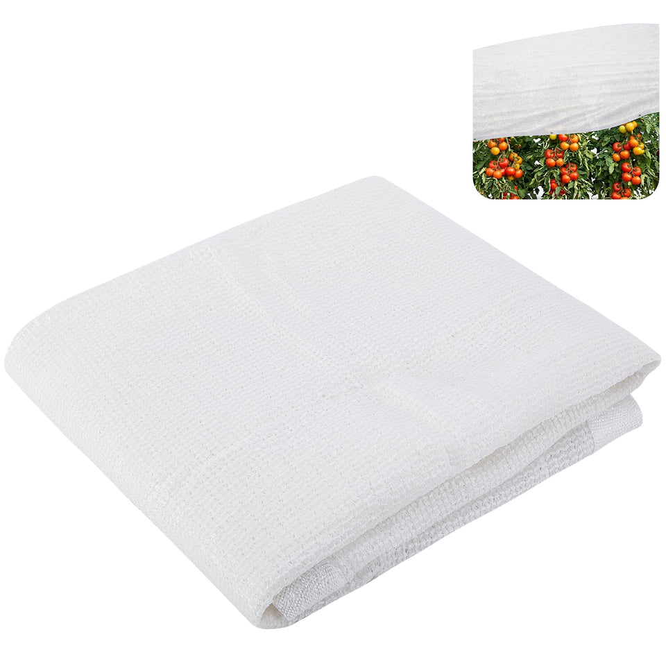 Mizelu shade cloth 6-6ft-3-3ft over plants shows lightweight shelter and airflow.