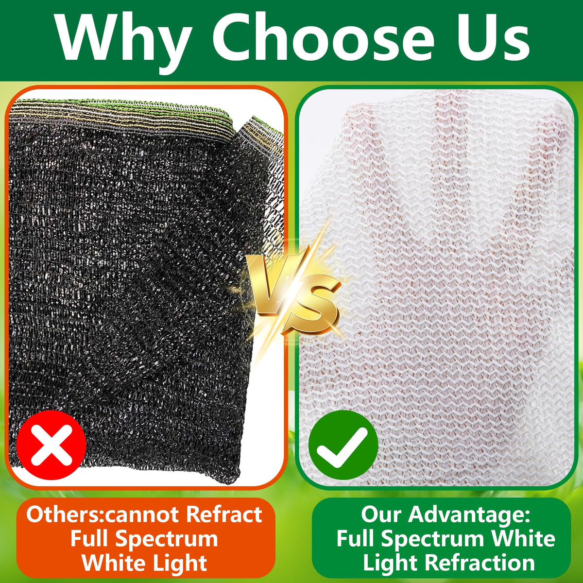 Mizelu shade cloth demonstrates UV diffusion to reduce harsh sun exposure.