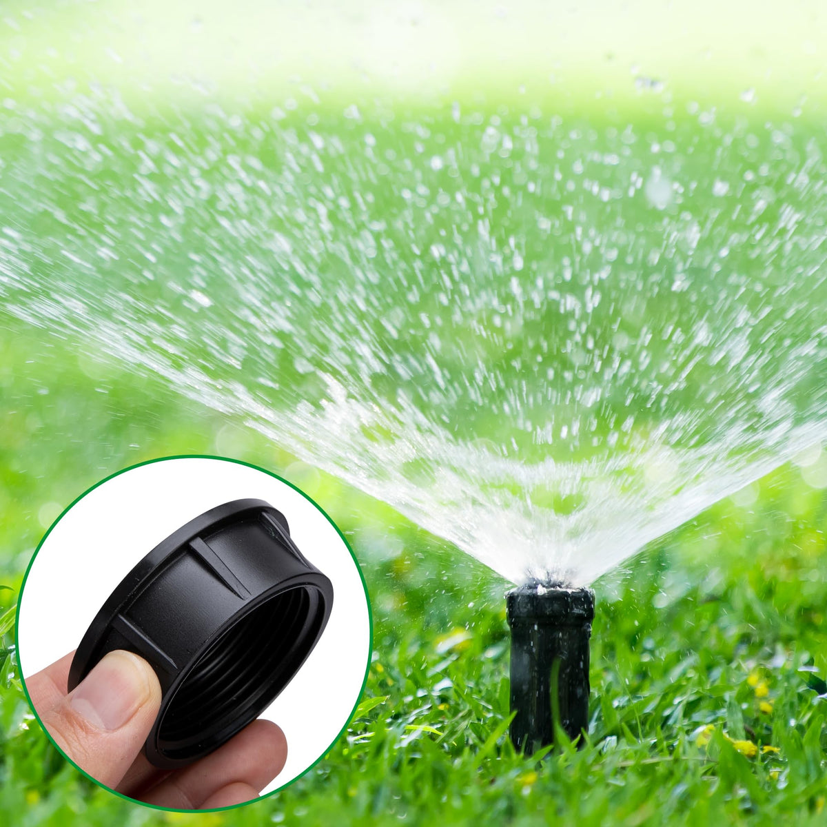 Mizelu sprinkler head cap dirt and debris prevention keeps irrigation clean