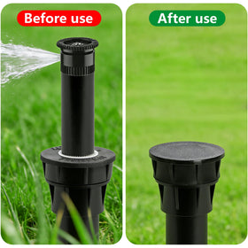 Mizelu sprinkler head cap hand-tightening visual demonstrating simple installation