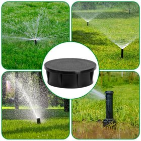 Mizelu sprinkler head cap installation step illustrating quick replacement