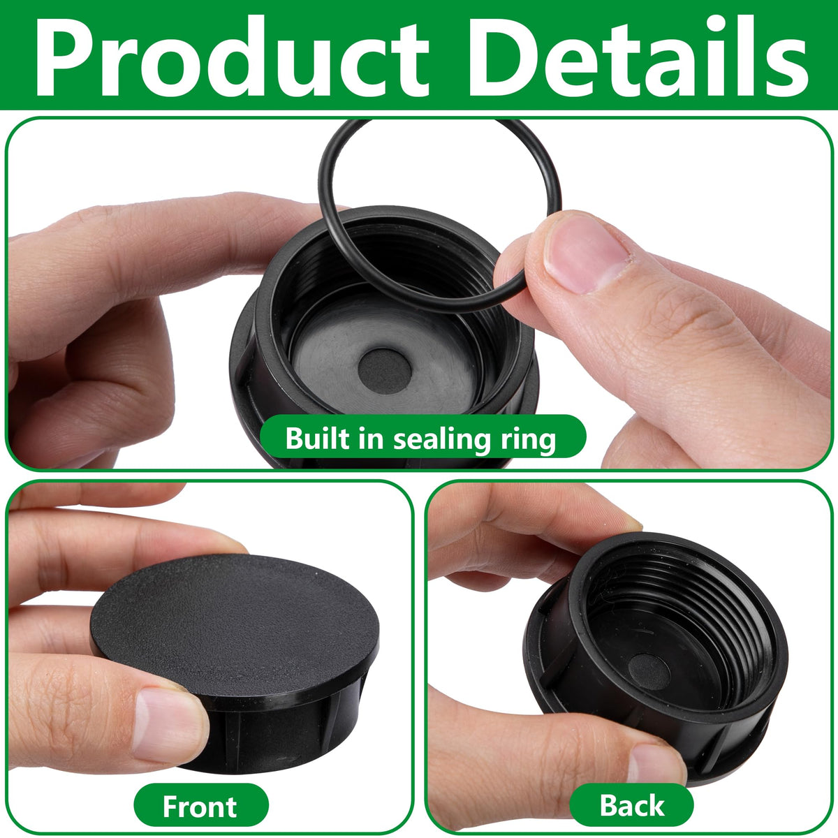 Mizelu sprinkler head cap sealing ring detail demonstrates reliable seal
