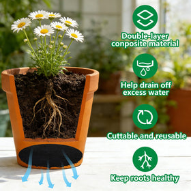 Mizelu trimmable disc adapts to any 9-inch pot for versatile gardening.