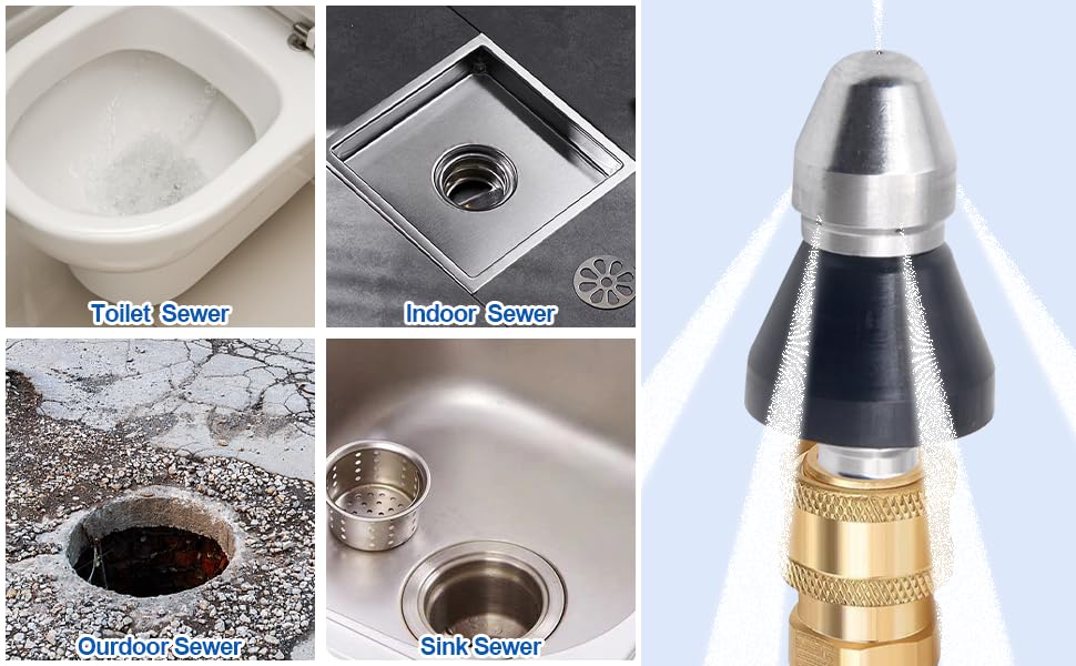 MIZORLIE nozzle supports up to 5000 PSI for durable cleaning.