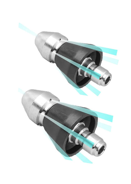 MIZORLIE front-view sewer nozzle with 0° jet for tackling blockages.