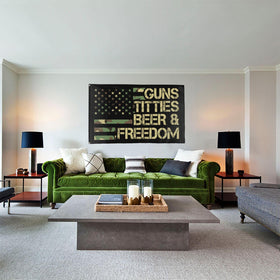 Mizraon man cave flag adds bold wall decor for gatherings.