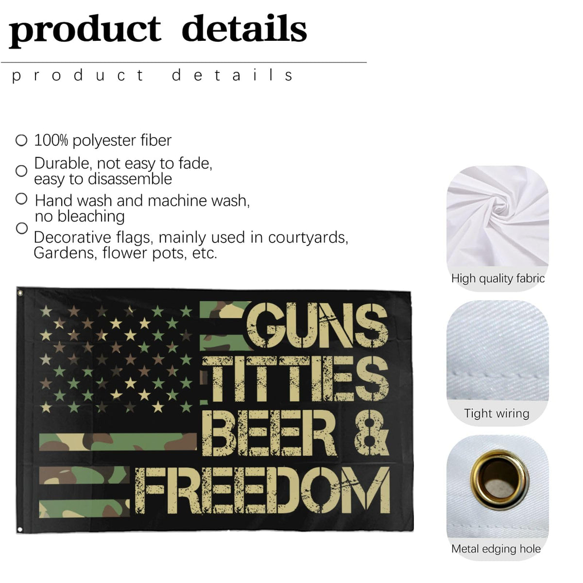 Mizraon flag decor for rooms and lounges with rugged hardware.